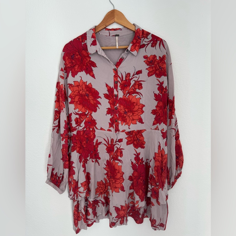 Free People Shake It Long Sleeve Mini Dress Small